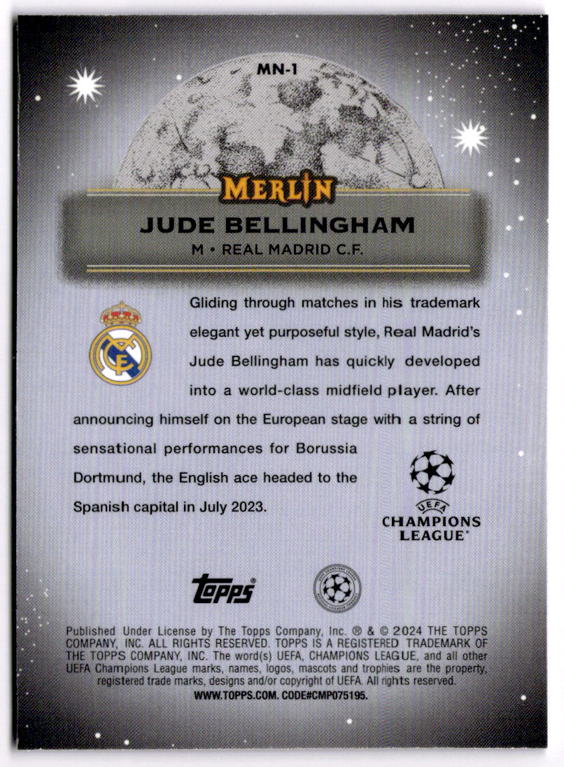 2023-24 Topps Merlin - Jude Bellingham - Mystic Nights - Real Madrid