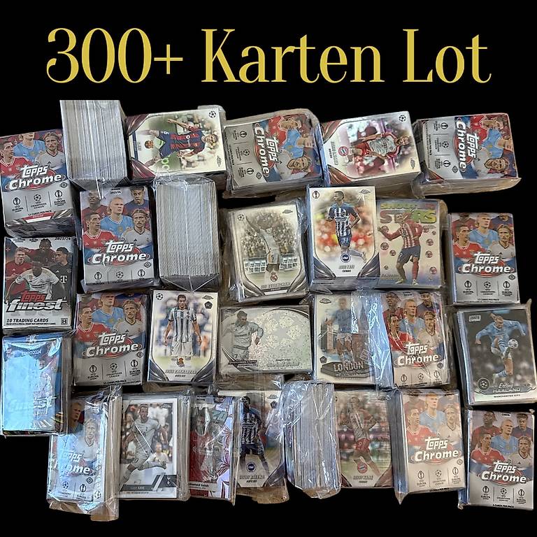 ⚽️💎 Topps + Panini Premium Fussballkarten Lot über 300 Karten 🔥
