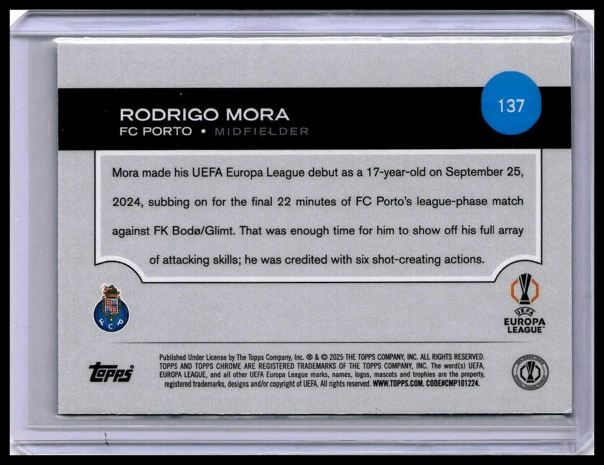 2024-25 Topps Chrome UEFA - Rodrigo Mora - Green Mojo Refractor /99 - FC Porto