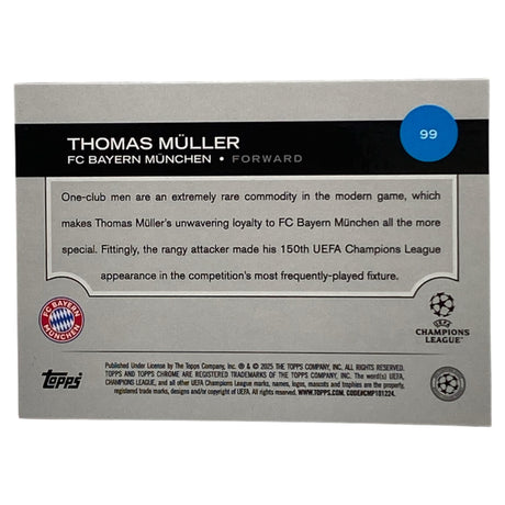 2024-25 Topps Chrome UEFA - Thomas Müller Lava Refractor  /175 - Bayern München